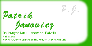 patrik janovicz business card